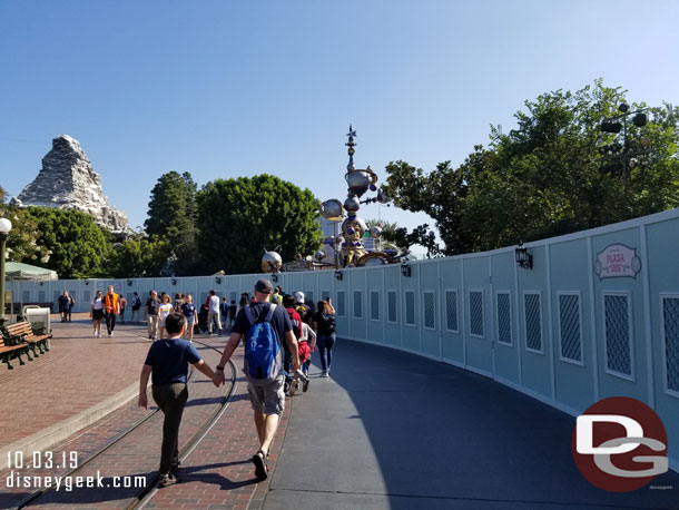 Walls go out into the street for more curb removal.