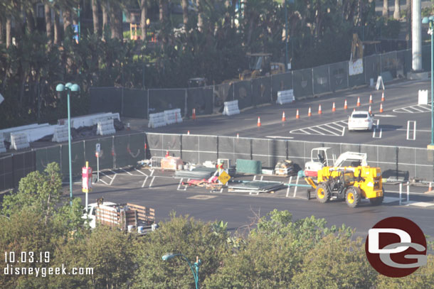 A closer look at the fenced in area.