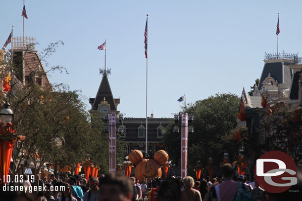 There were a couple of light trusses set up near the large pumpkin in Town Square too.