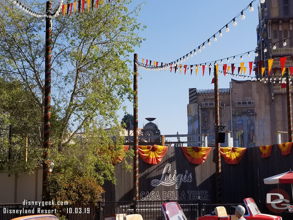 You can see some of the Avengers steel rising up beyond Luigis now.