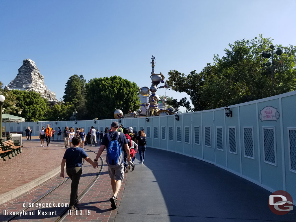 Walls go out into the street for more curb removal.