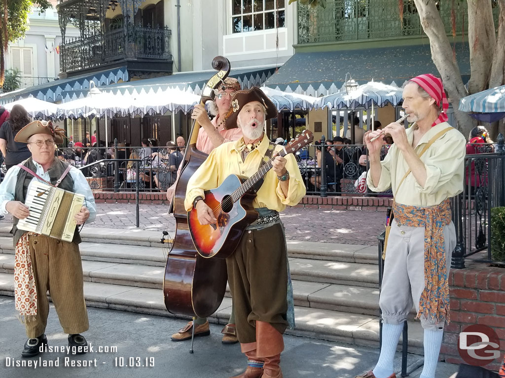 The Bootstrappers performing in New Orleans Square.