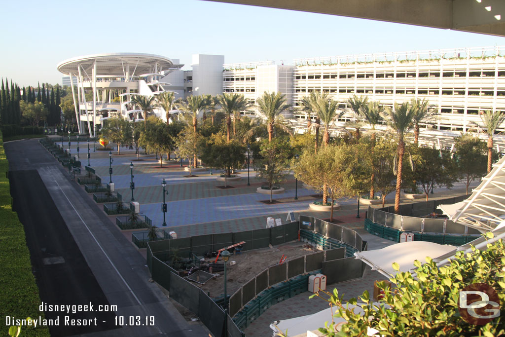 Moving over to the corner of the garage work on the last section nearest the tram route is moving along.