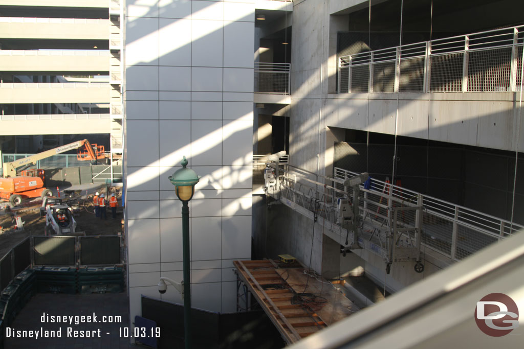 Some work being done over the restrooms (between the elevator and escalators.   Hard to tell what at this point.