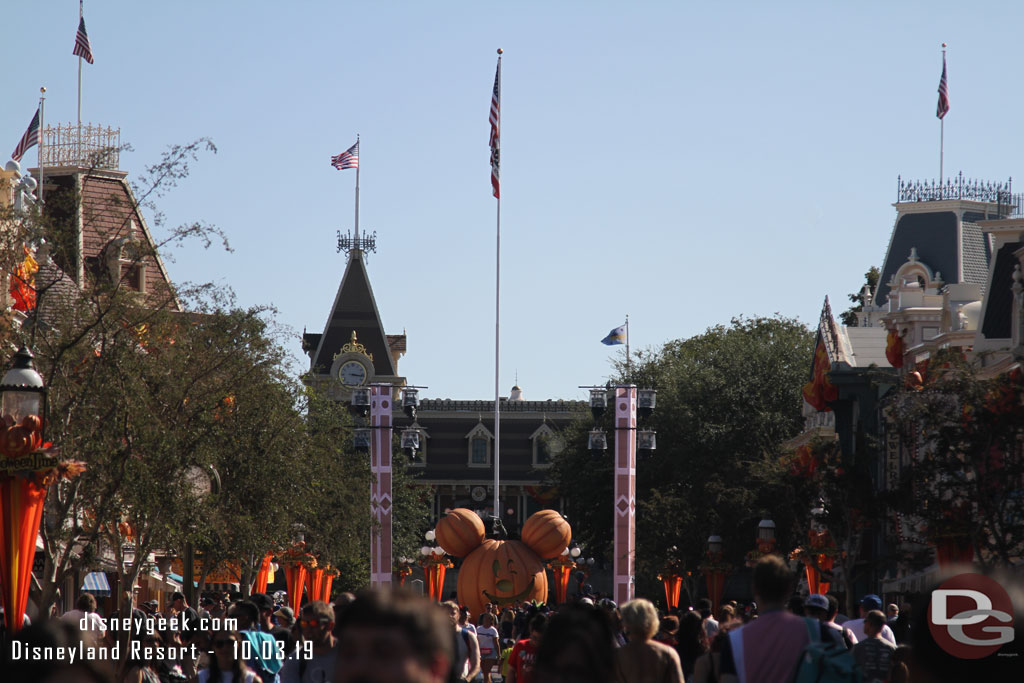 There were a couple of light trusses set up near the large pumpkin in Town Square too.