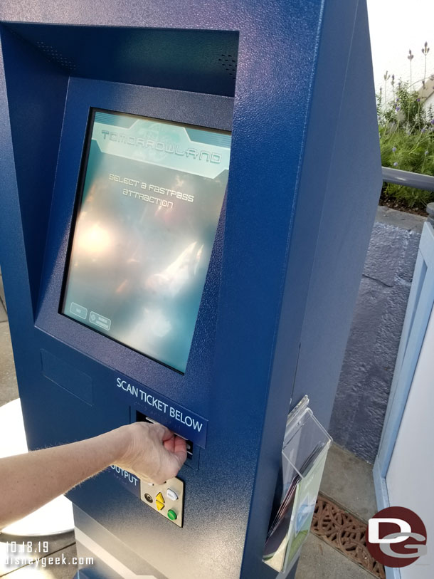 The kiosks are straightforward to use. Scan your ticket.