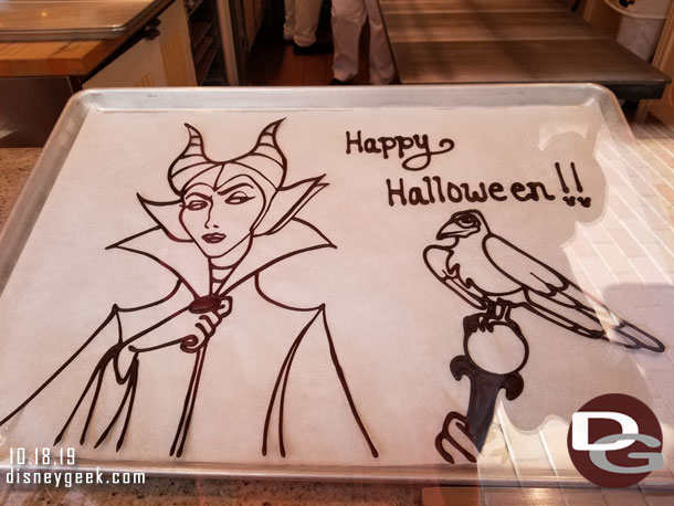 Maleficent Chocolate Art at Candy Palace for Halloween.