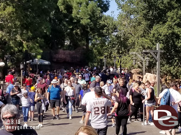 Big Thunder Trail is busy this afternoon.