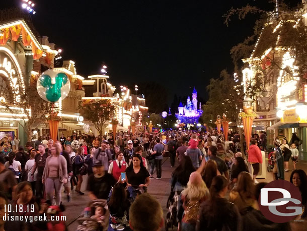 Main Street USA at 7:30pm.