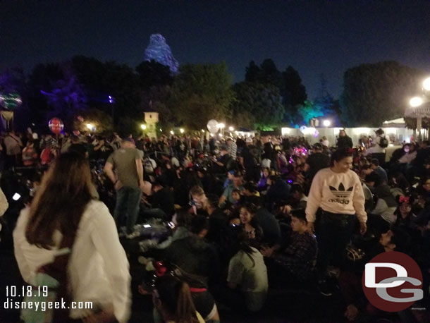 The space in front of Sleeping Beauty Castle was full.. still almost 2 hours to go until fireworks.