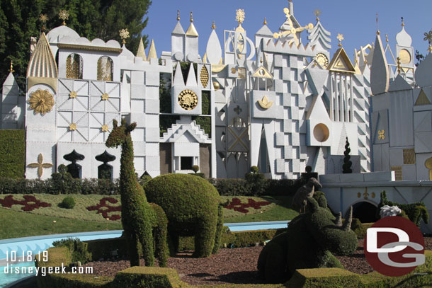 Lights for its a small world holiday are being installed.  The attraction closes Monday for the annual switchover.