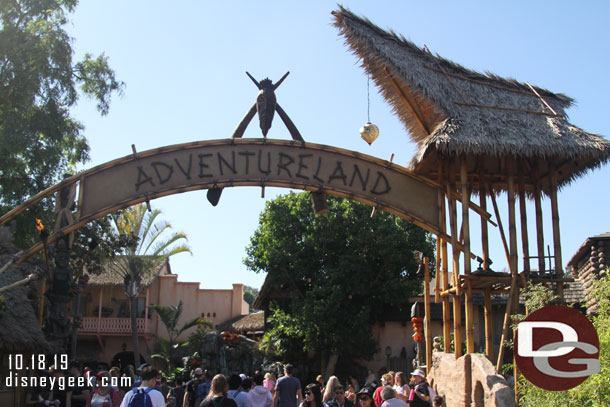 Another look at the Adventureland entrance.