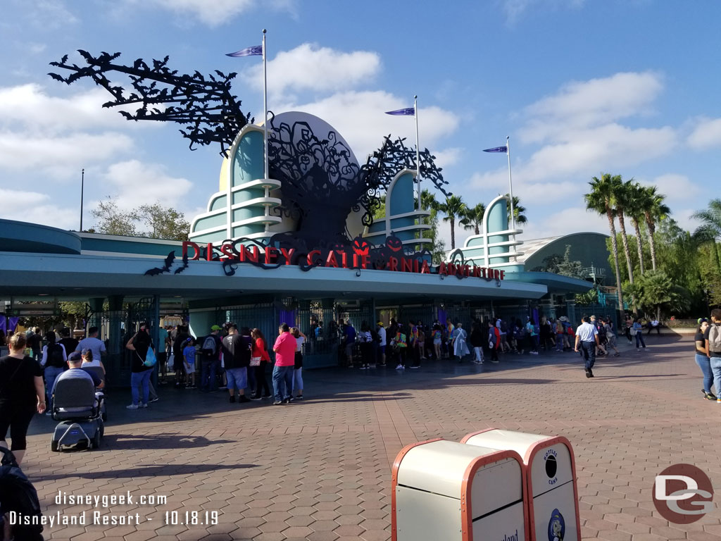 Short waits to enter DCA as I left.