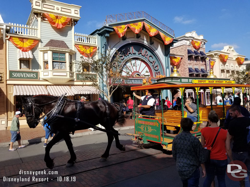 Main Street transportation was operating normally with two street cars, the fire truck and a couple horseless carriages too.