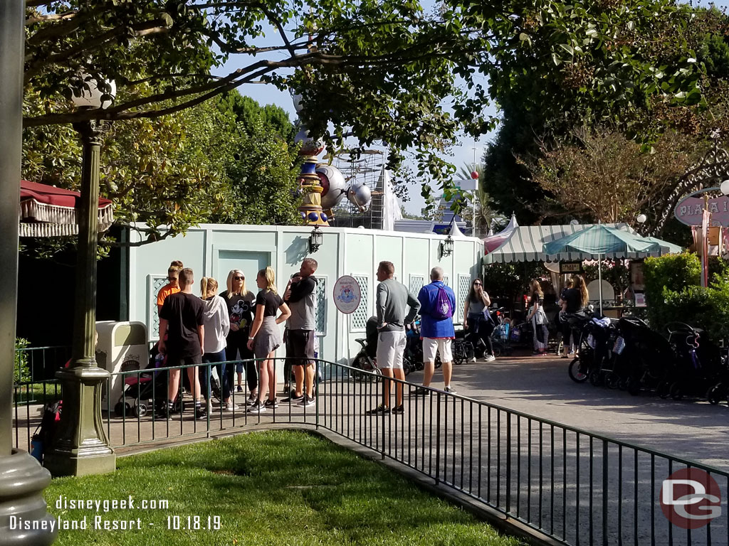 A break in the walls for the Plaza Inn entrance.