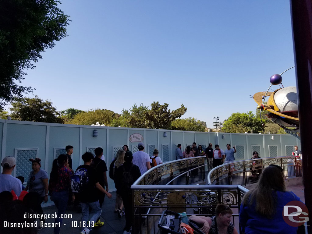 Tomorrowland entry/exit is a tight squeeze still with the renovation work.