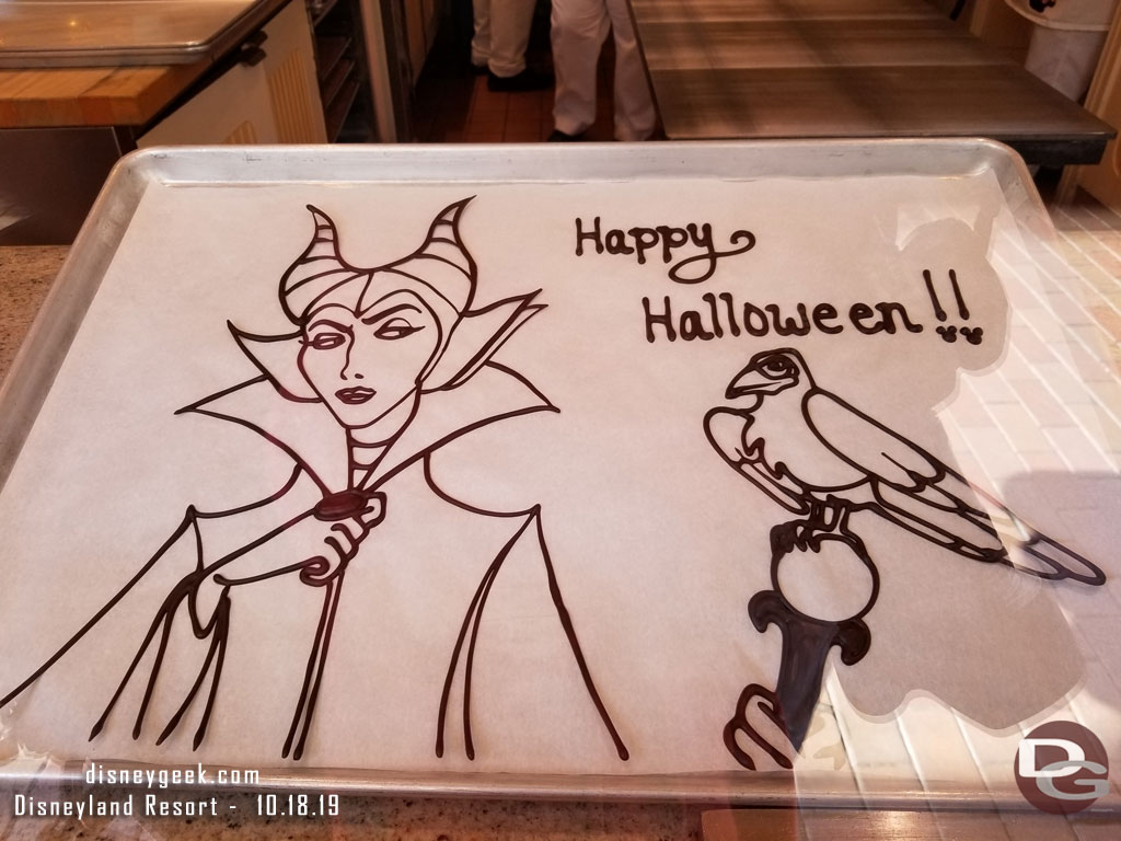 Maleficent Chocolate Art at Candy Palace for Halloween.