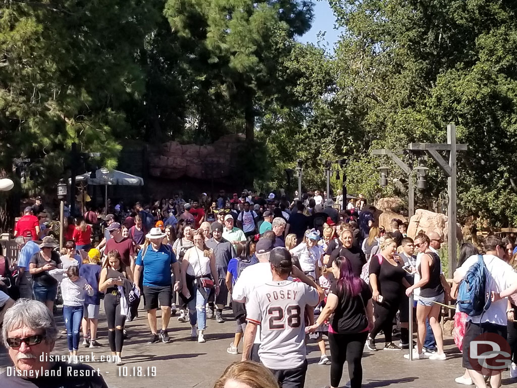 Big Thunder Trail is busy this afternoon.