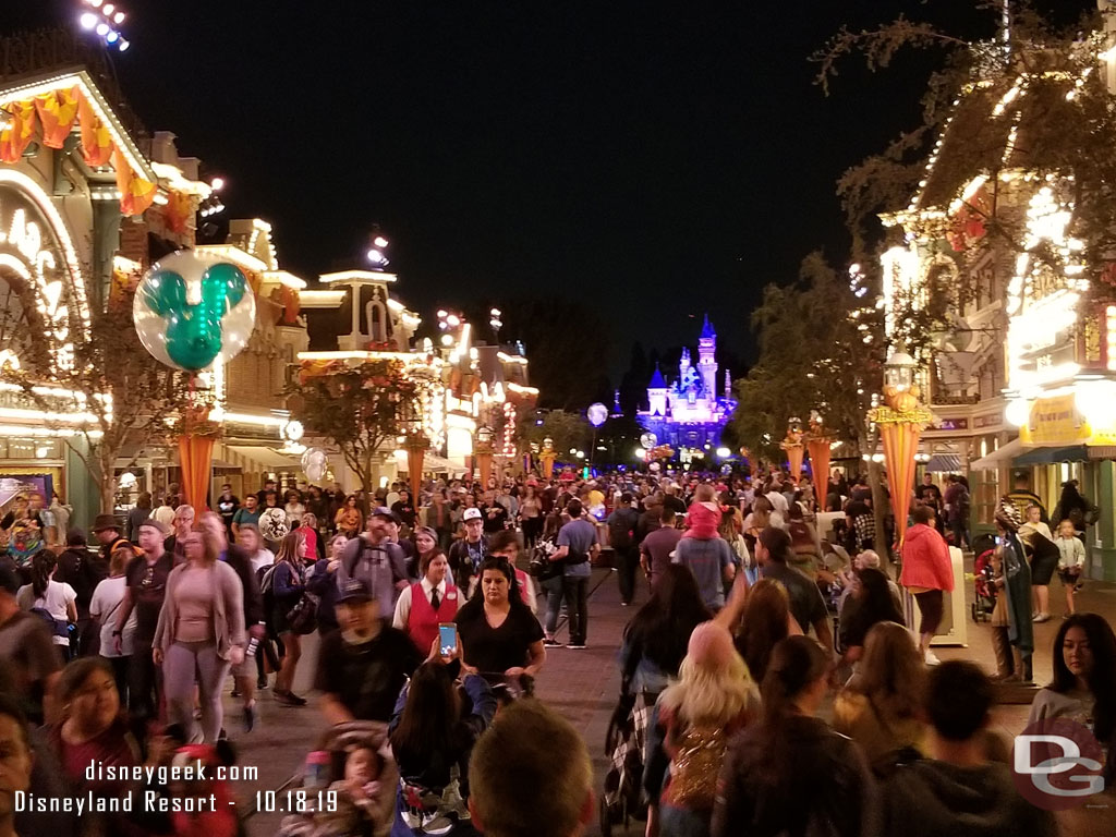 Main Street USA at 7:30pm.