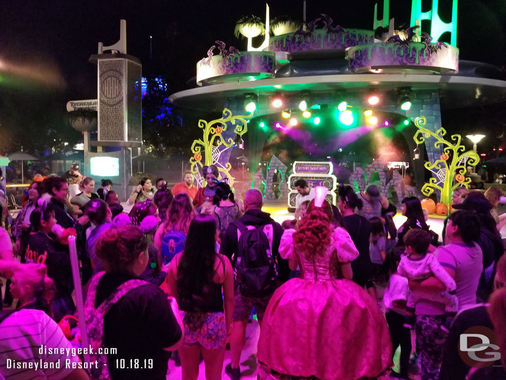 Walked by the Villains Dance party at the Tomorrowland Terrace.