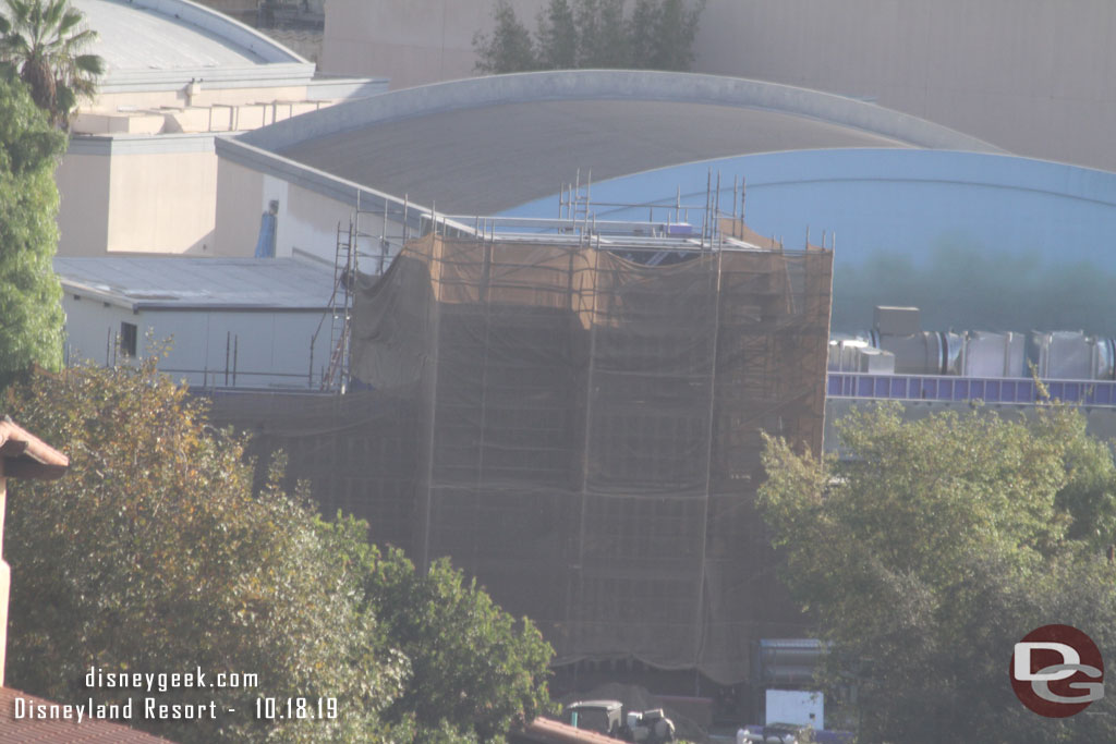 Starting on the left with the Spider-Man attraction facade.