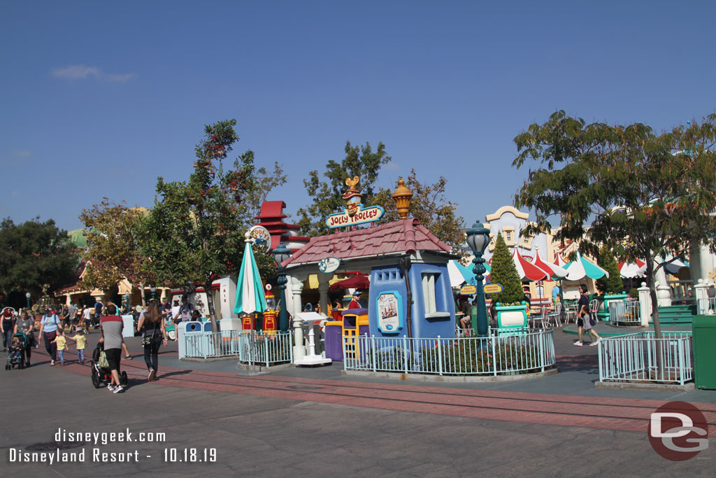 The background hills of Toon Town have been removed (and the backstage building too).  This is where the new Mickey and Minnie