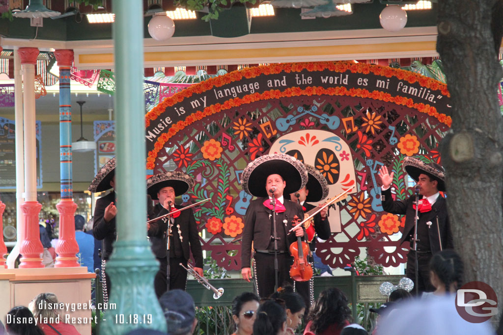 Mariachi Espectacular performing on the Paradise Garden Bandstand