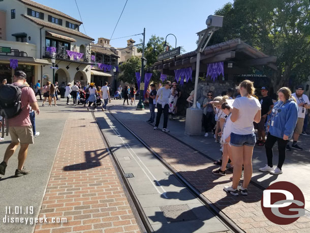 Walls are all gone from the Red Car Stop on Buena Vista Street.  