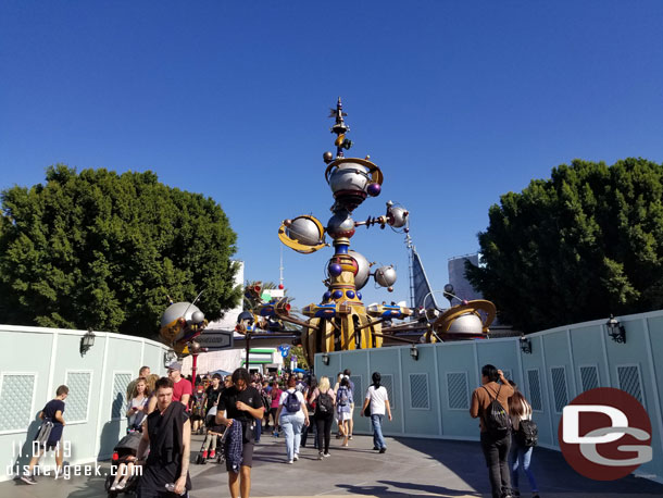 The current Tomorrowland entrance way.