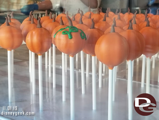 Over at Trolley Treats they were working on pumpkin pops.