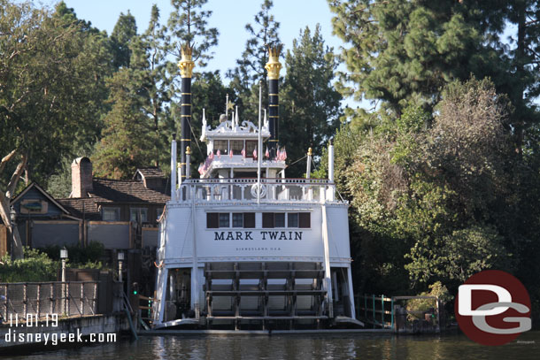 The Mark Twain Riverboat was in dry dock for some renovation work.