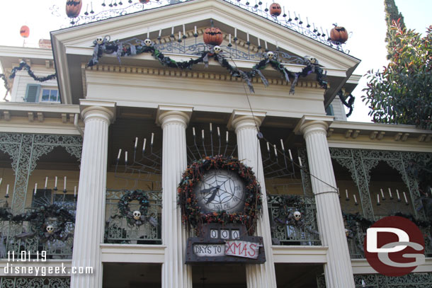 Visiting the Haunted Mansion Holiday.