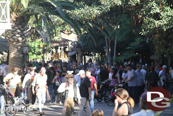 The Bootstrappers making their way through Adventureland.