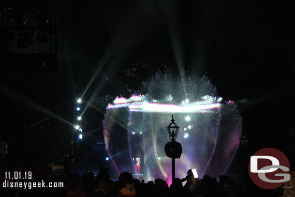 Paused to watch the opening of Fantasmic from a standby spot in the back.