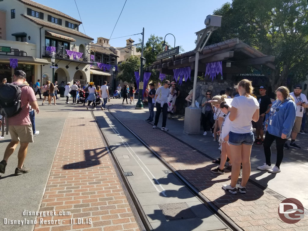 Walls are all gone from the Red Car Stop on Buena Vista Street.  