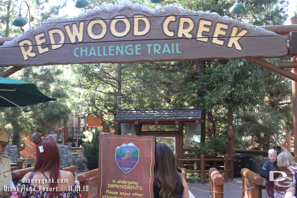 Redwood Creek is closed to remove Halloween and prepare for Santa who will arrive next week.