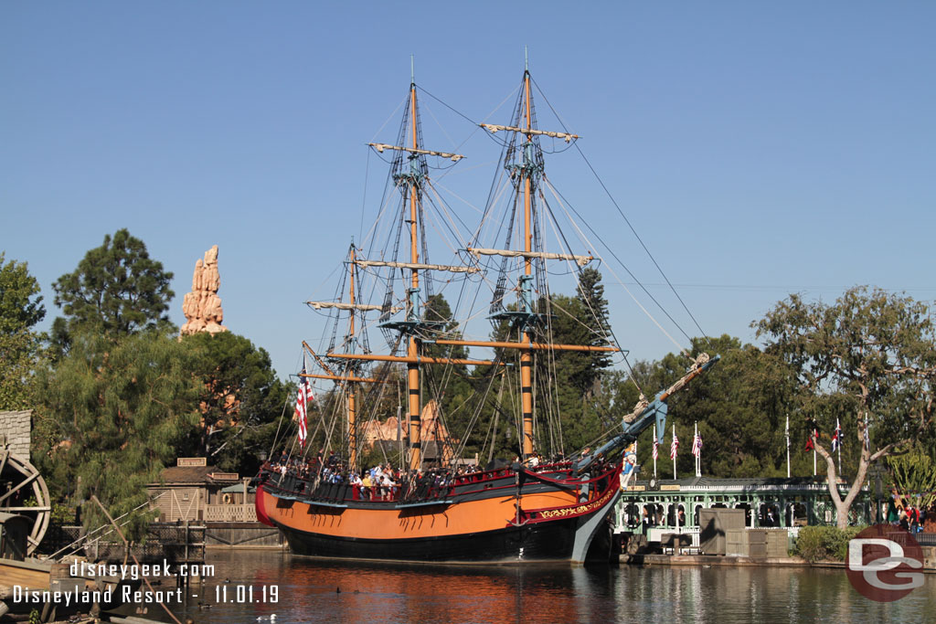 The Columbia was sailing the Rivers  of America today.