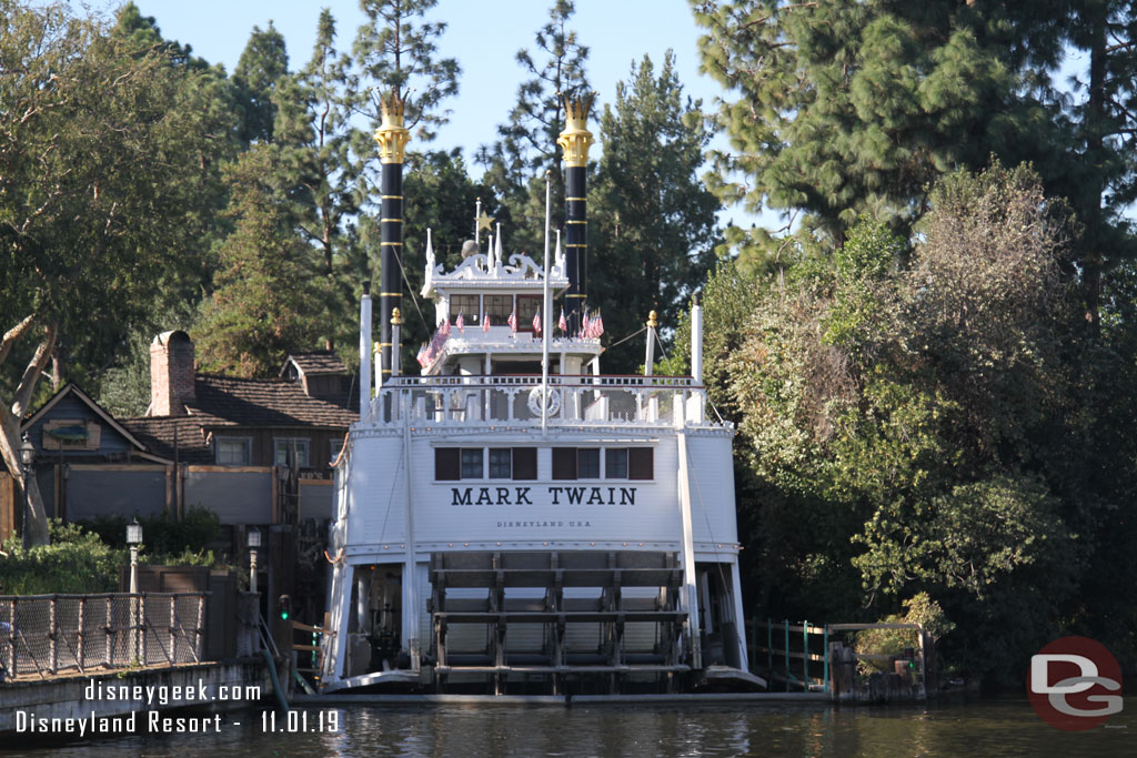 The Mark Twain Riverboat was in dry dock for some renovation work.