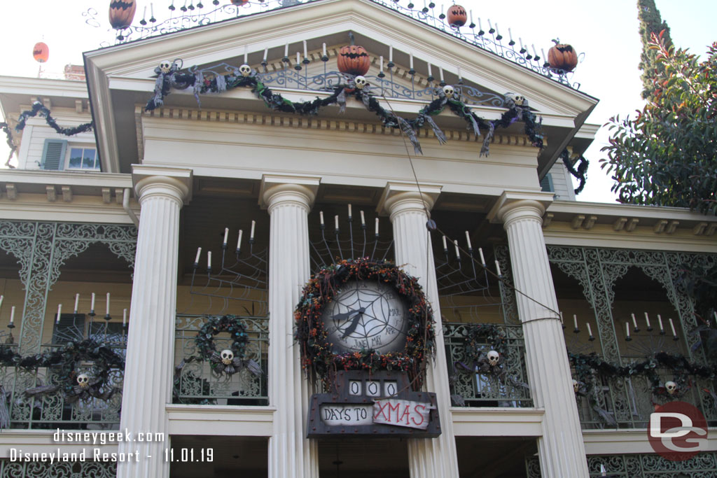 Visiting the Haunted Mansion Holiday.