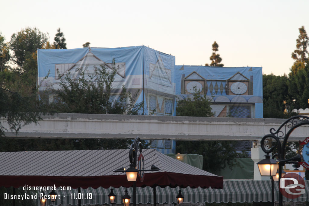 Renovation work continues along the small world mall area.