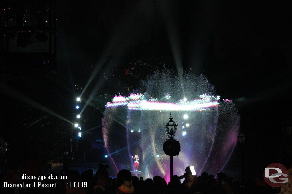 Paused to watch the opening of Fantasmic from a standby spot in the back.