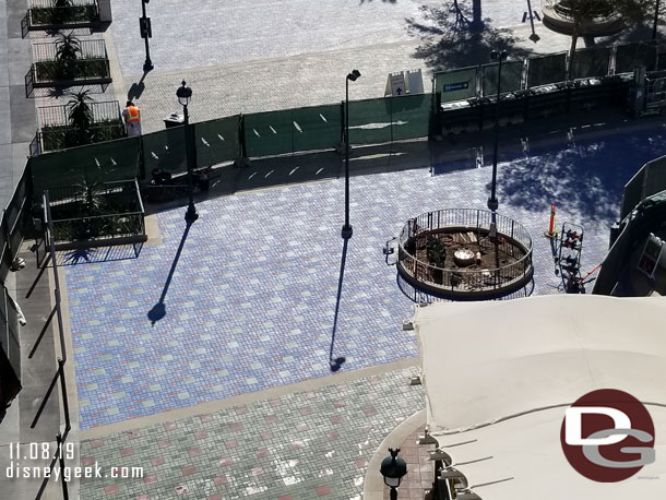 Looks like the pavers are done and they are ready to install the icon statue.