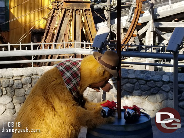 Wendell was checking out some gift fish in the Grizzly Recreation Area.