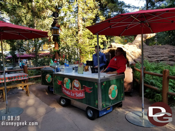 Treats for Santa cart a little further up the trail.