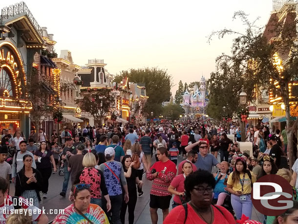 Main Street USA this evening.