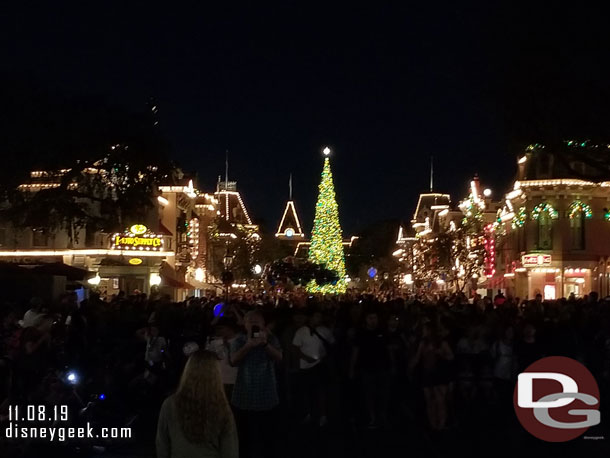 After disembarking walked quickly back to Main Street and found a spot for a Christmas Fantasy Parade.