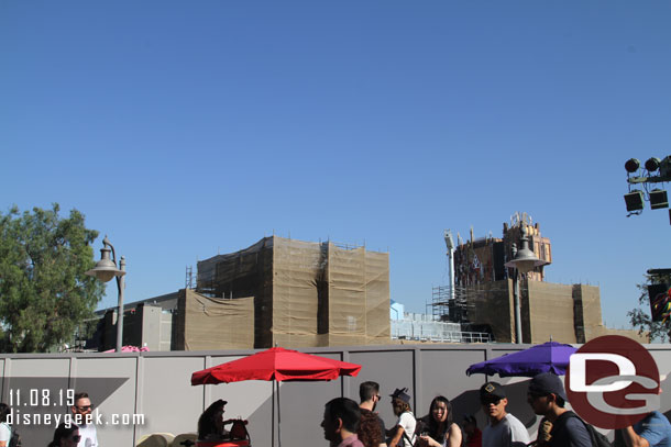 A look at the Avengers Campus project from the parade route.