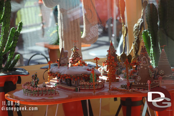 The gingerbread Cozy Cone.. it is set up on the side near the meet and greet this year making it harder to see it.