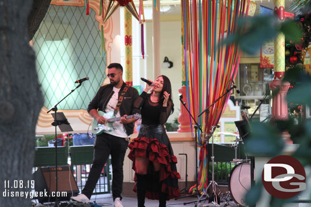 The Tina Aldana Band performing at the Pardise Garden Bandstand today.