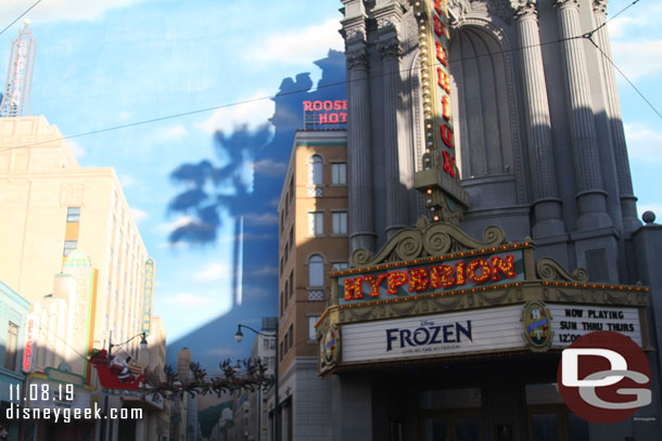 Frozen is still dark on Friday and Saturdays.